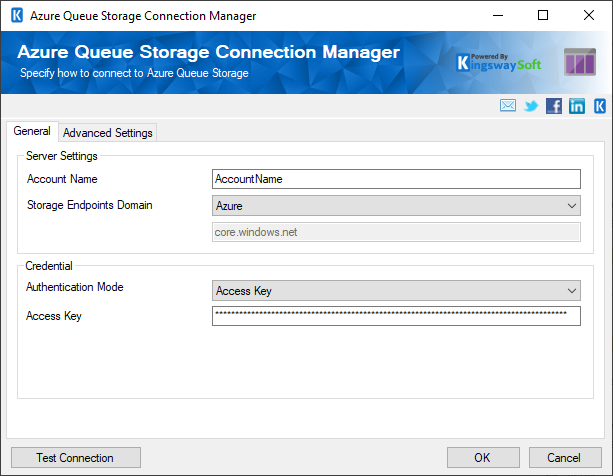 Azure Queue Storage Connection Manager